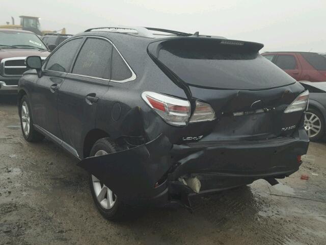 2T2ZK1BA2AC026874 - 2010 LEXUS RX 350 CHARCOAL photo 3