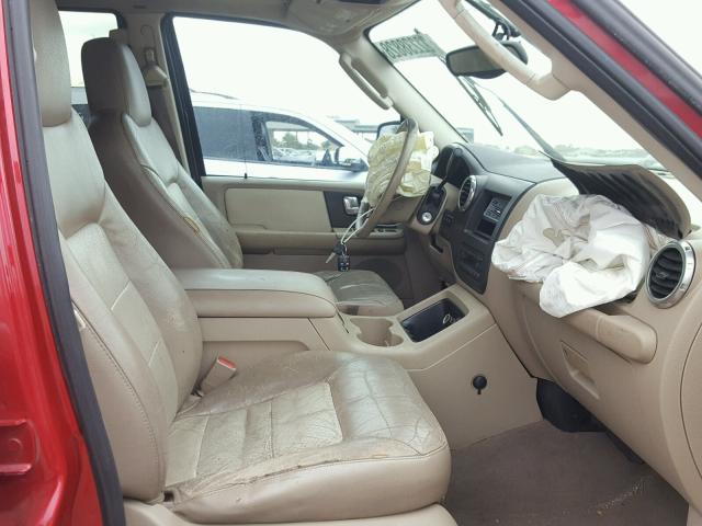 1FMFU17L43LC34001 - 2003 FORD EXPEDITION RED photo 5