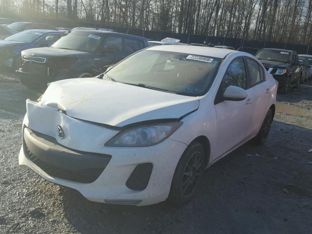 JM1BL1V83C1637029 - 2012 MAZDA 3 I WHITE photo 2