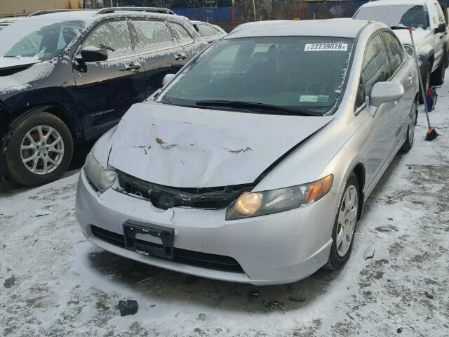 2HGFA16588H522724 - 2008 HONDA CIVIC LX SILVER photo 2