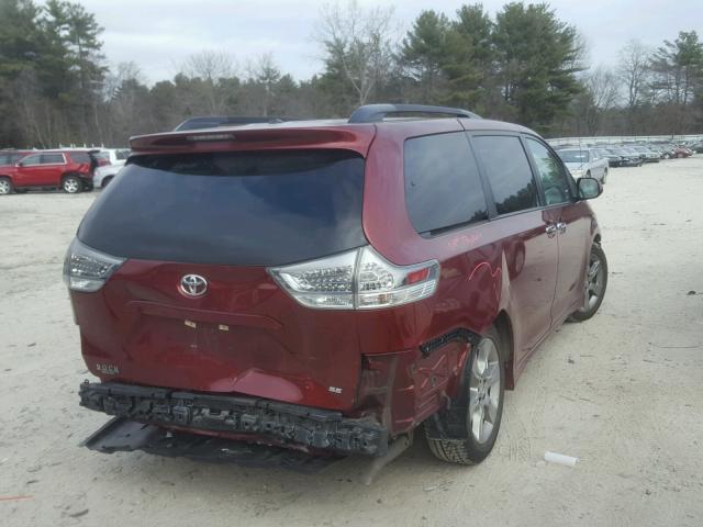 5TDXK3DC6ES439559 - 2014 TOYOTA SIENNA SPO RED photo 4