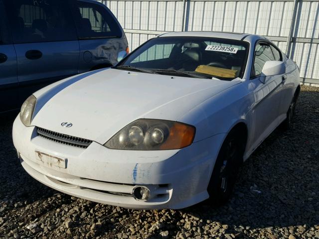 KMHHN65F93U025282 - 2003 HYUNDAI TIBURON GT WHITE photo 2