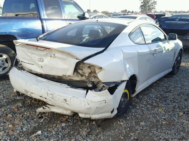 KMHHN65F93U025282 - 2003 HYUNDAI TIBURON GT WHITE photo 4