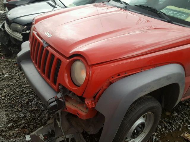 1J4GL48K03W684076 - 2003 JEEP LIBERTY SP RED photo 9