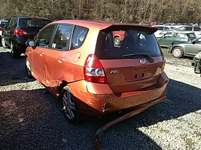 JHMGD38628S048305 - 2008 HONDA FIT SPORT ORANGE photo 3