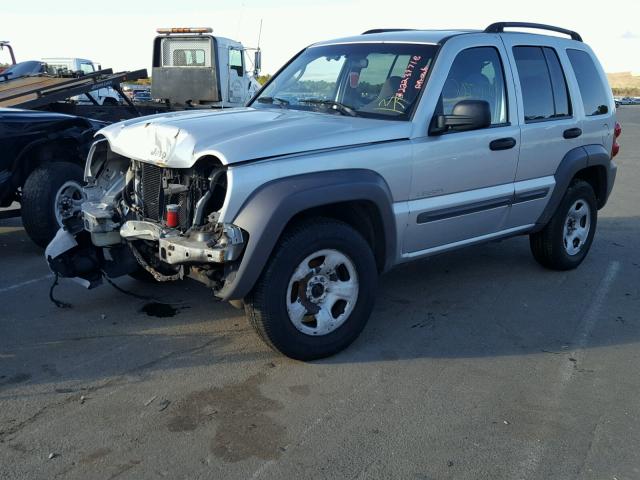 1J4GL48K44W113787 - 2004 JEEP LIBERTY SP SILVER photo 2