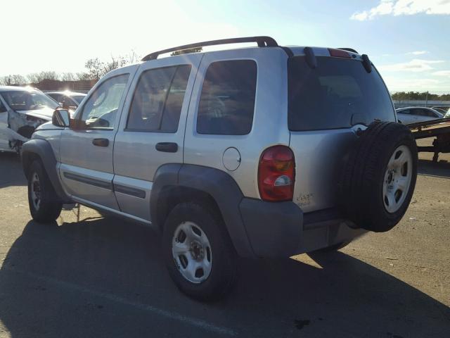 1J4GL48K44W113787 - 2004 JEEP LIBERTY SP SILVER photo 3