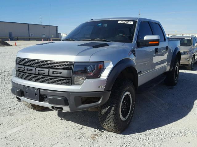 1FTFW1R66EFC92327 - 2014 FORD F150 SVT R SILVER photo 2