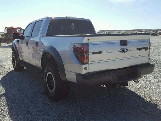 1FTFW1R66EFC92327 - 2014 FORD F150 SVT R SILVER photo 3