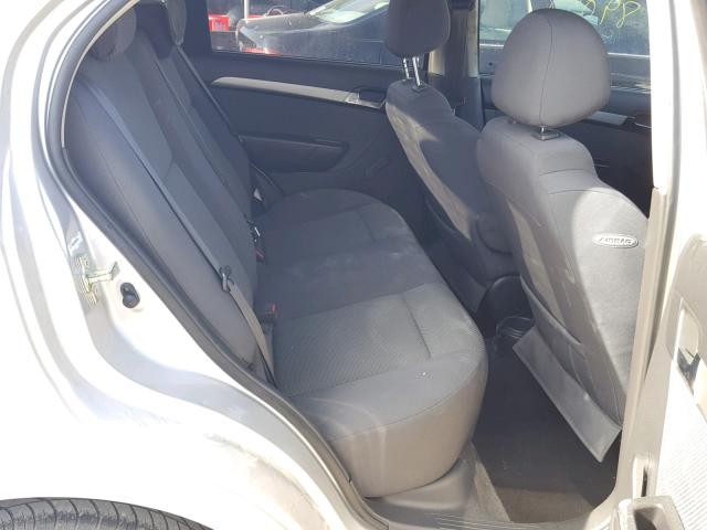 KL1TD56658B004496 - 2008 CHEVROLET AVEO BASE Srebrny zdjęcie 6