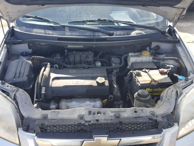 KL1TD56658B004496 - 2008 CHEVROLET AVEO BASE Srebrny zdjęcie 7