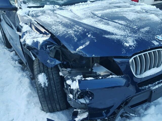 5UXWX9C53D0D07736 - 2013 BMW X3 XDRIVE2 BLUE photo 9