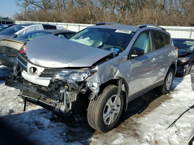 2T3BFREV2DW123249 - 2013 TOYOTA RAV4 LE SILVER photo 2