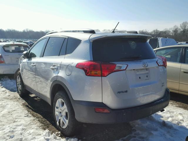 2T3BFREV2DW123249 - 2013 TOYOTA RAV4 LE SILVER photo 3