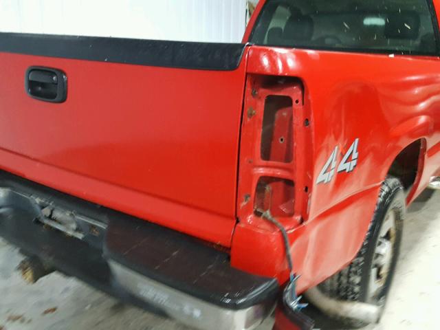 1GCEK14VX4Z281317 - 2004 CHEVROLET SILVERADO RED photo 9