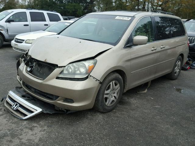 5FNRL38767B093314 - 2007 HONDA ODYSSEY EX GOLD photo 2