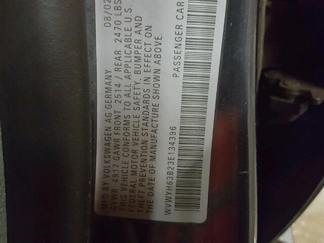 WVWYH63B23E134396 - 2003 VOLKSWAGEN PASSAT GLX 灰色 照片 10