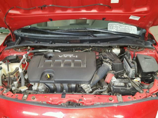 1NXBU4EE6AZ346360 - 2010 TOYOTA COROLLA BA RED photo 7