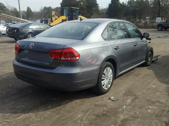 1VWAP7A30EC028210 - 2014 VOLKSWAGEN PASSAT S GRAY photo 4