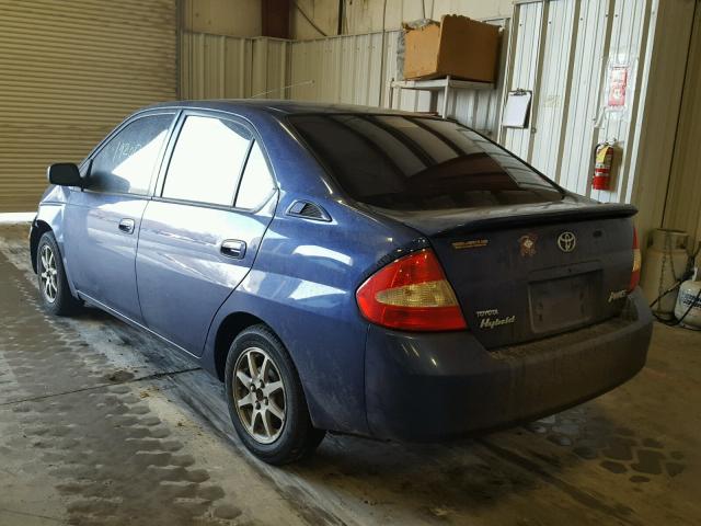 JT2BK12U720057672 - 2002 TOYOTA PRIUS BLUE photo 3