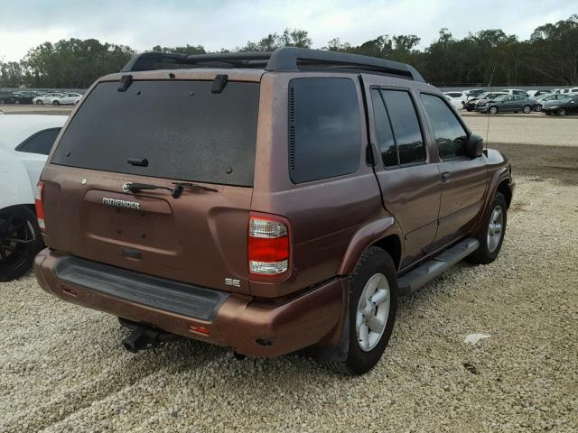 JN8DR09X13W713602 - 2003 NISSAN PATHFINDER BROWN photo 4