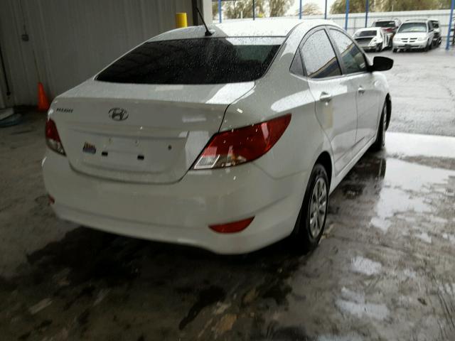 KMHCT4AE7HU265391 - 2017 HYUNDAI ACCENT SE WHITE photo 4