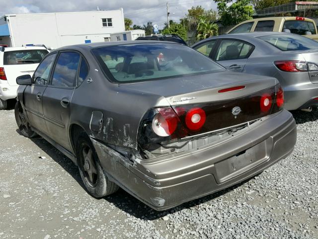 2G1WF52E449342179 - 2004 CHEVROLET IMPALA BROWN photo 3