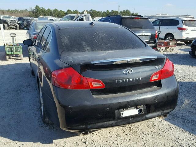 JN1CV6APXAM203164 - 2010 INFINITI G37 BASE BLACK photo 3