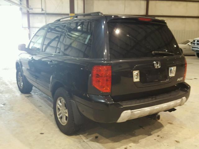 2HKYF18543H593943 - 2003 HONDA PILOT EXL BLACK photo 3