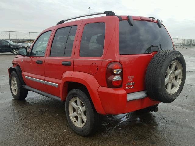 1J4GL58K35W572431 - 2005 JEEP LIBERTY LI RED photo 3