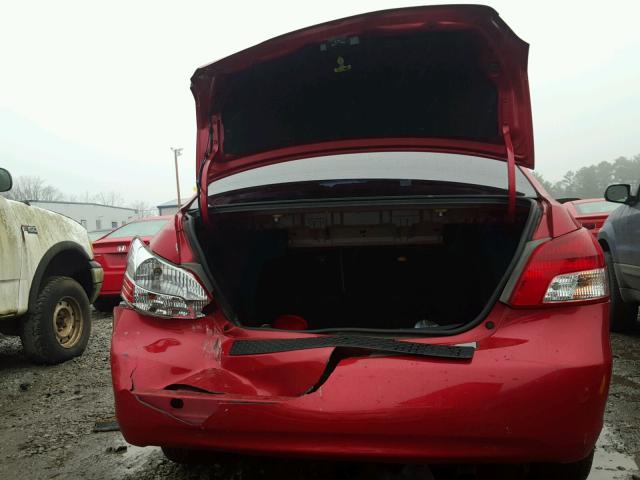 JTDBT4K34A4064454 - 2010 TOYOTA YARIS RED photo 9