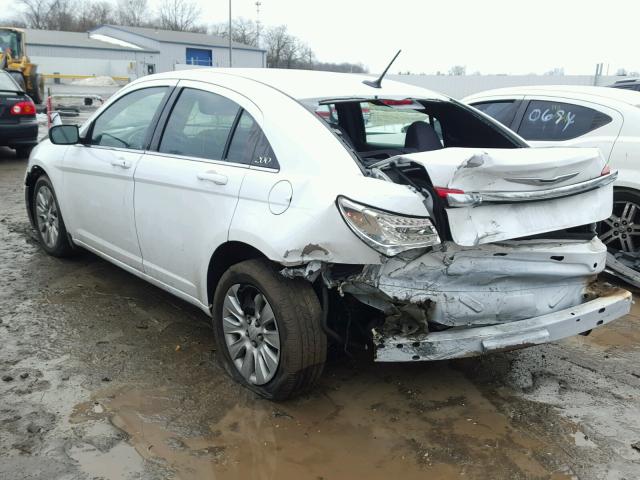 1C3CCBAB3DN691814 - 2013 CHRYSLER 200 LX WHITE photo 3