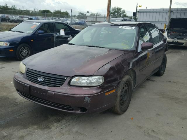 1G1ND52T0X6255827 - 1999 CHEVROLET MALIBU MAROON photo 2