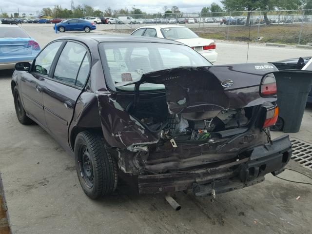 1G1ND52T0X6255827 - 1999 CHEVROLET MALIBU MAROON photo 3