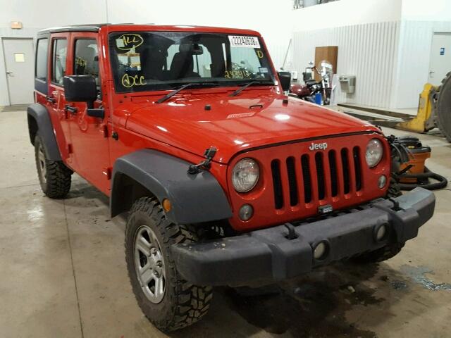 1C4BJWKG2GL293413 - 2016 JEEP WRANGLER U RED photo 1