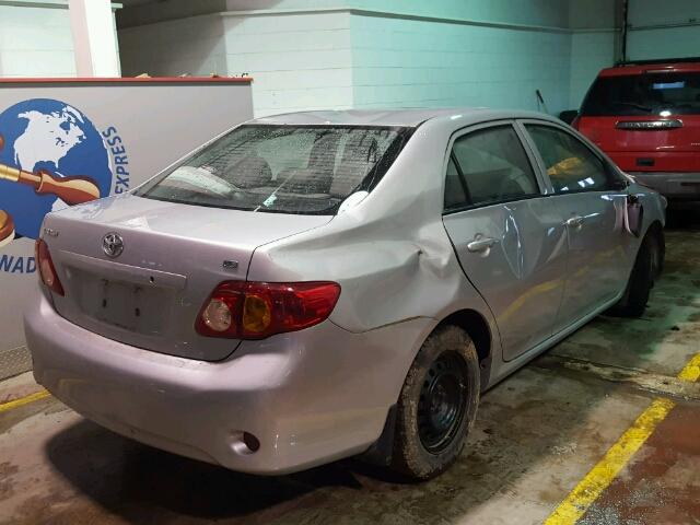 2T1BU4EE0AC483697 - 2010 TOYOTA COROLLA BA SILVER photo 4