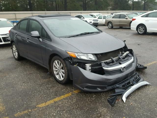 19XFB2F92CE021353 - 2012 HONDA CIVIC EXL GRAY photo 1