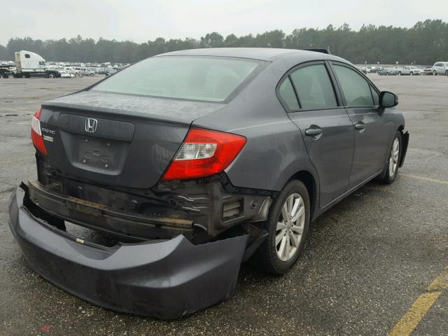 19XFB2F92CE021353 - 2012 HONDA CIVIC EXL GRAY photo 4