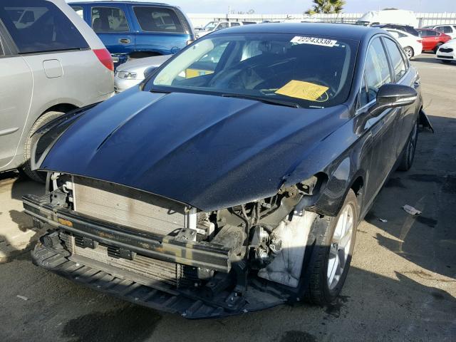 3FA6P0HR0DR248849 - 2013 FORD FUSION SE BLACK photo 2