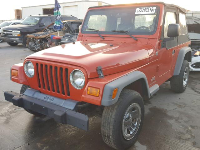 1J4FA29176P742310 - 2006 JEEP WRANGLER / ORANGE photo 2