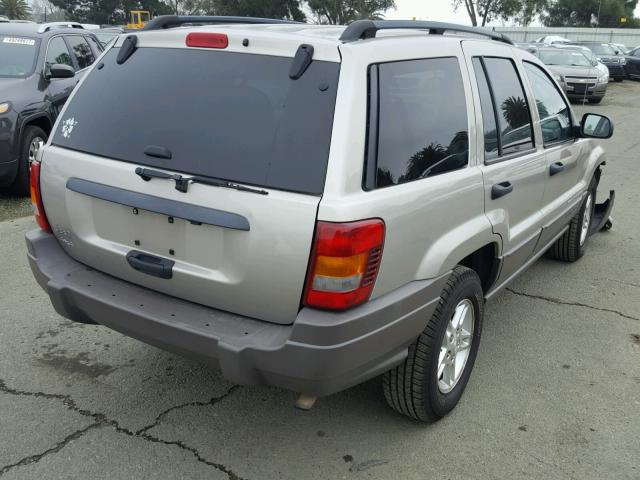 1J4GW48S34C153299 - 2004 JEEP GRAND CHER BEIGE photo 4