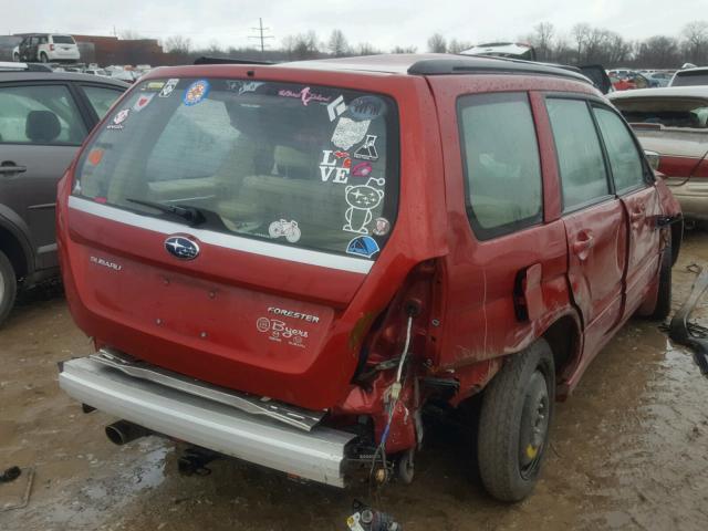 JF1SG65638H706659 - 2008 SUBARU FORESTER 2 MAROON photo 4