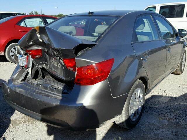 KNAFU4A22C5575145 - 2012 KIA FORTE EX GRAY photo 4