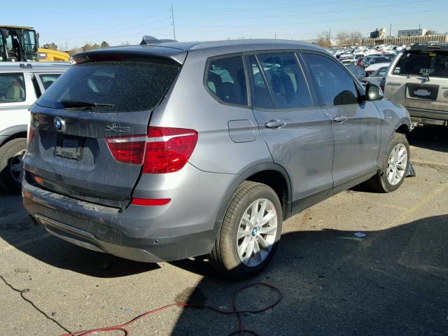 5UXWX9C51H0T14249 - 2017 BMW X3 XDRIVE2 SILVER photo 4