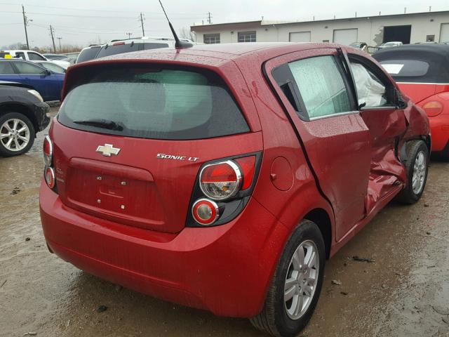 1G1JC6SH6D4239111 - 2013 CHEVROLET SONIC LT RED photo 4