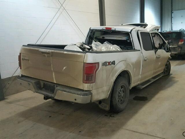 1FTFW1EG8FFA63986 - 2015 FORD F150 SUPER WHITE photo 4