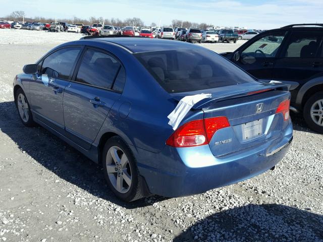 1HGFA16826L034038 - 2006 HONDA CIVIC EX ლურჯი ფოტო 3