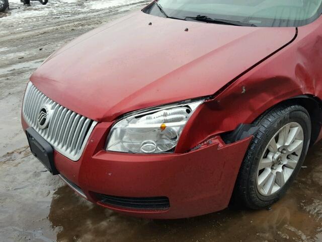 3MEHM07Z37R665169 - 2007 MERCURY MILAN RED photo 9