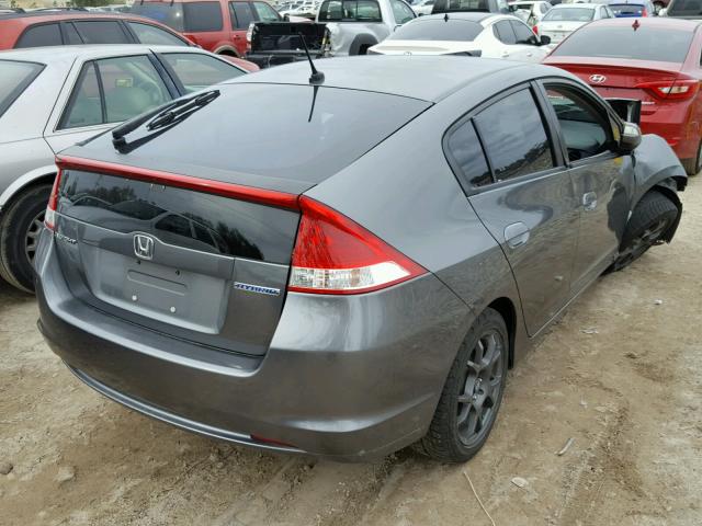 JHMZE2H7XAS010383 - 2010 HONDA INSIGHT EX GRAY photo 4
