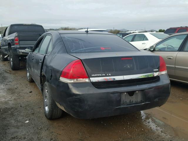 2G1WB58K289241530 - 2008 CHEVROLET IMPALA LS BLACK photo 3